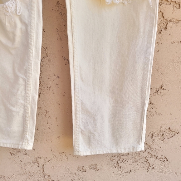 BONGO Vintage 90's Yellow Distressed Straight Leg Jeans - Picture 5 of 7